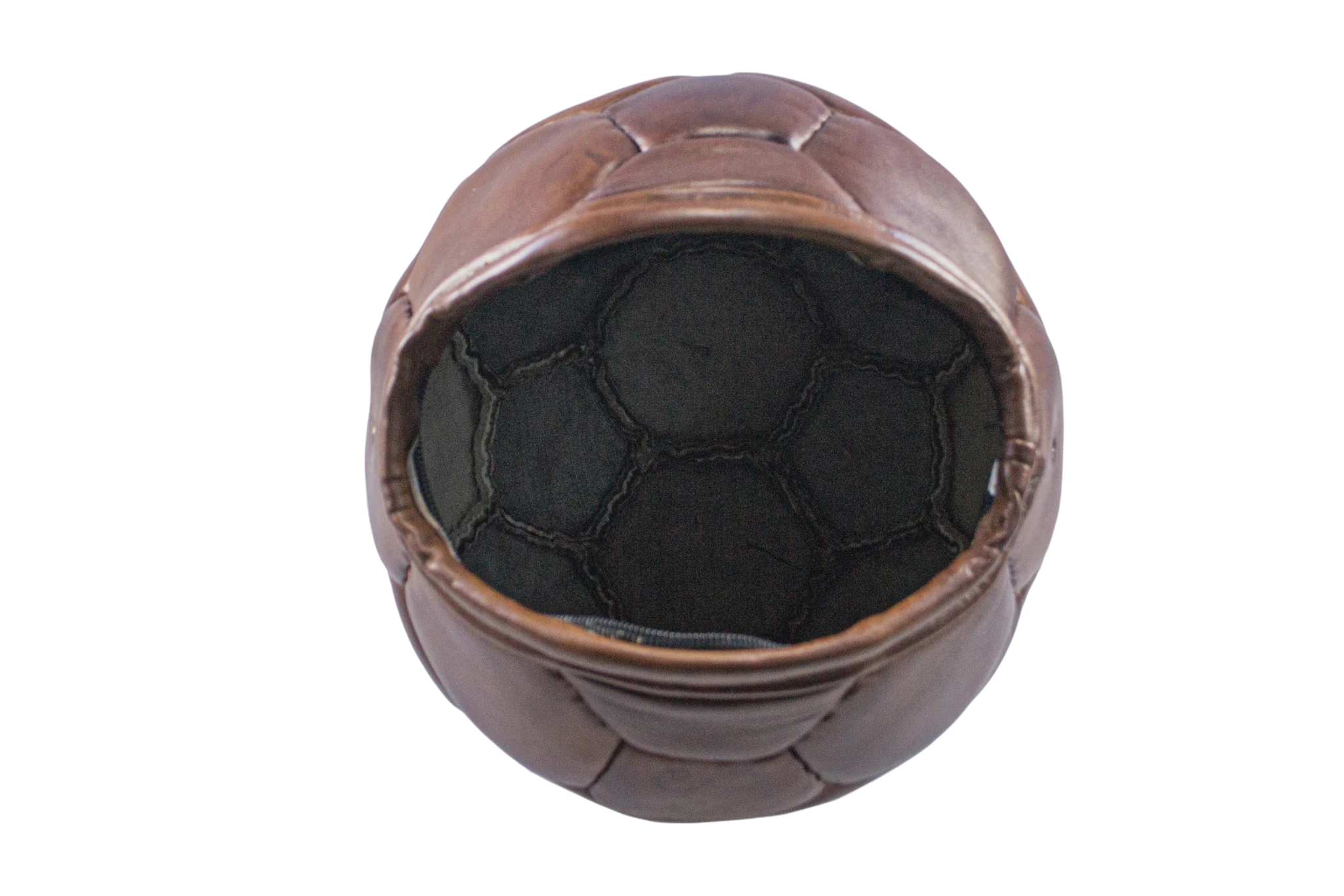 Interno della PANGAEA Round Bag marrone scuro